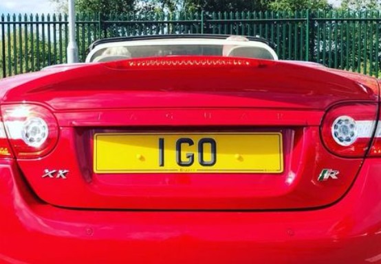 UK Number Plate 1 GO